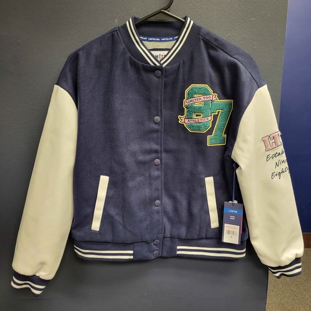 Limited Too Letter Jacket Kids Large 12 14